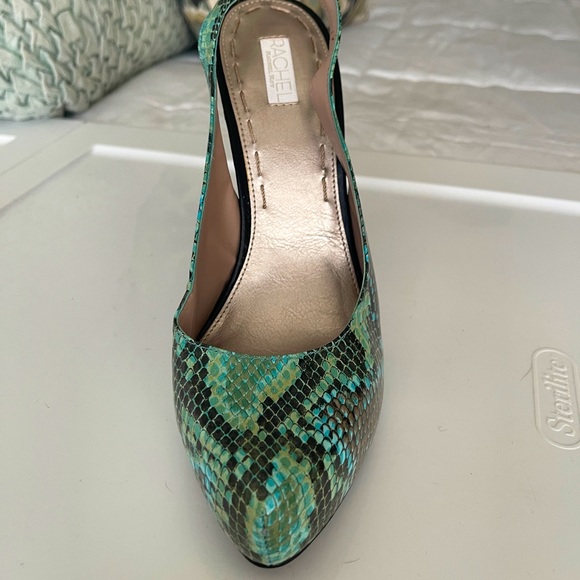 Rachel Roy snakeskin slingback pointed toe heels - Picture 6 of 9